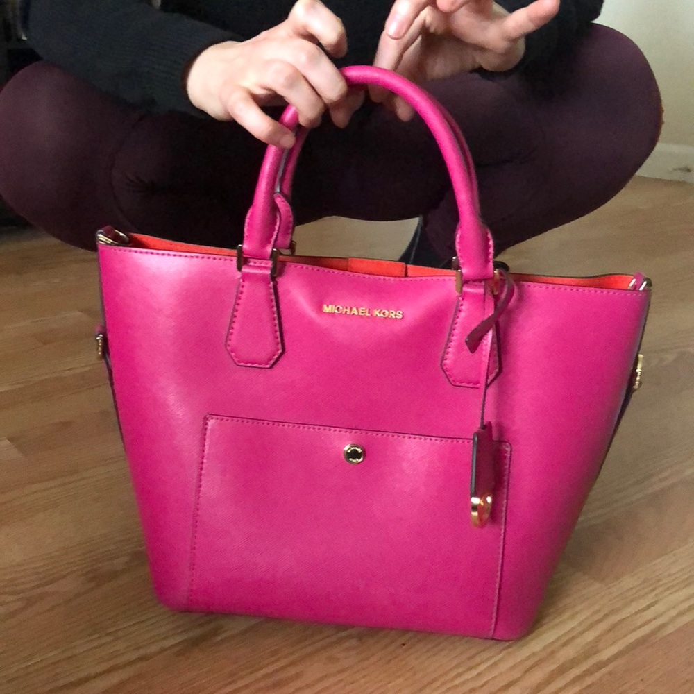 Hot pink Michael Kors handbag